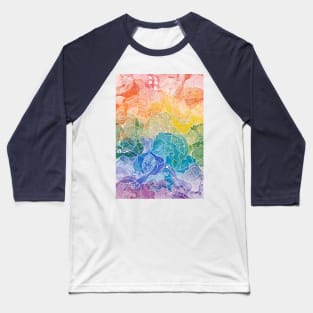 Rainbow Zentangle Baseball T-Shirt